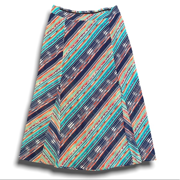 Maurice’s plus maxi skirt womens (1) so pretty! navy/coral/mint - Picture 2 of 4